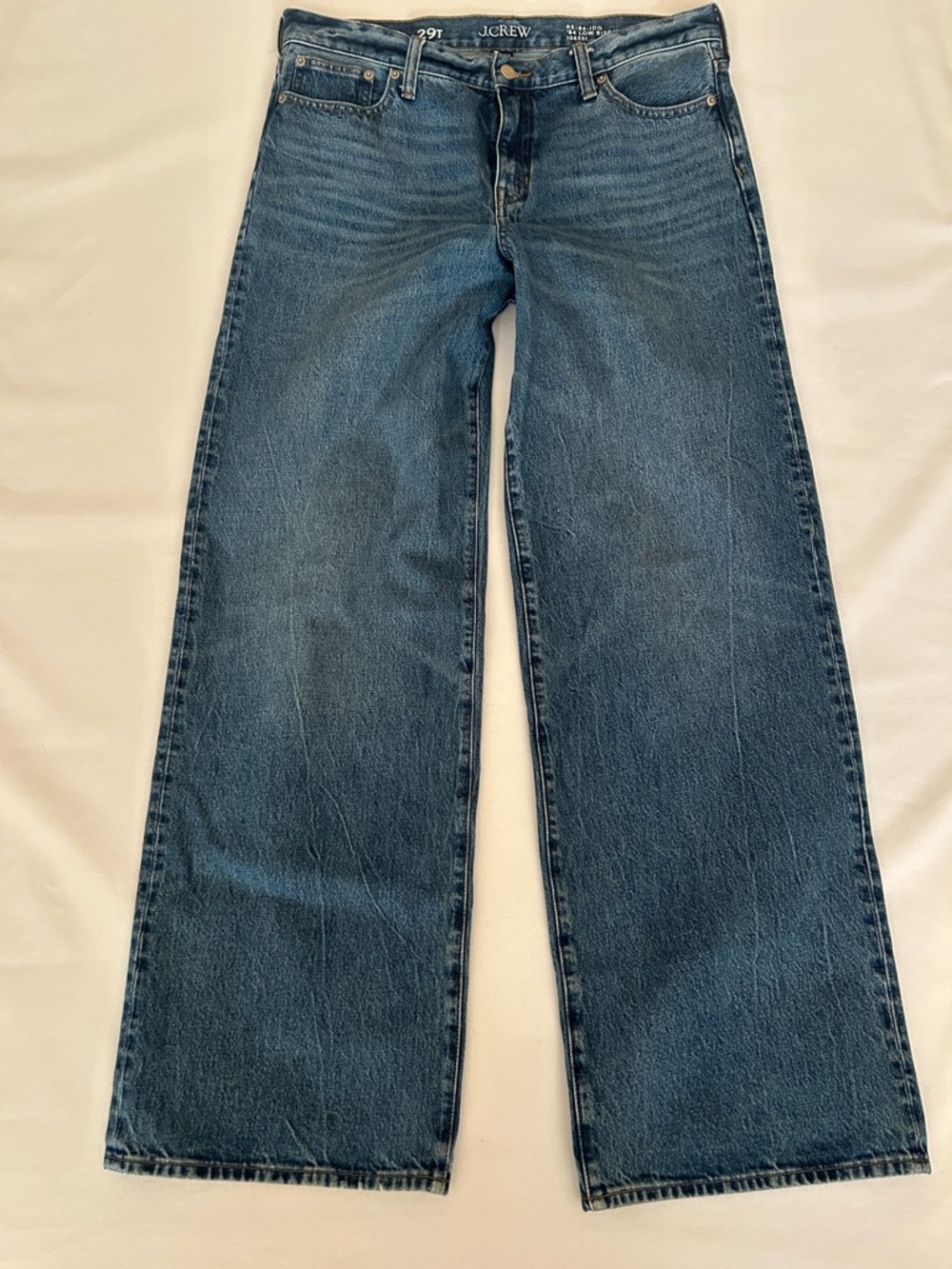 J. Crew Blue High-Rise Wide-Leg Jeans